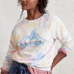 Anthropologie Back When Aspen Sweatshirt, sz M